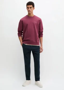 Sweatshirt regular garment-dyed mit Logoprint auf dem Rücken
