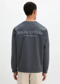 Sweatshirt regular garment-dyed mit Logoprint auf dem Rücken