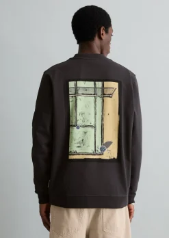 Sweatshirt regular mit lässigem Rückenprint