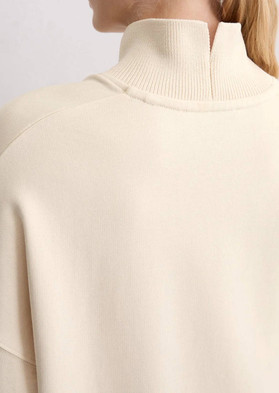 Sweatshirt relaxed mit breitem Rippstrick-Bund