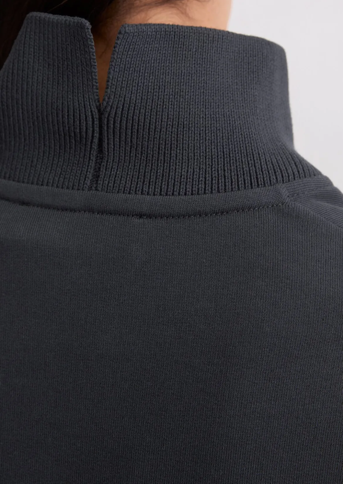 Sweatshirt relaxed mit breitem Rippstrick-Bund