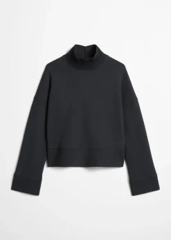 Sweatshirt relaxed mit breitem Rippstrick-Bund