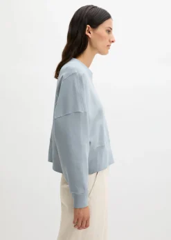 Sweatshirt relaxed mit recycelter Baumwolle