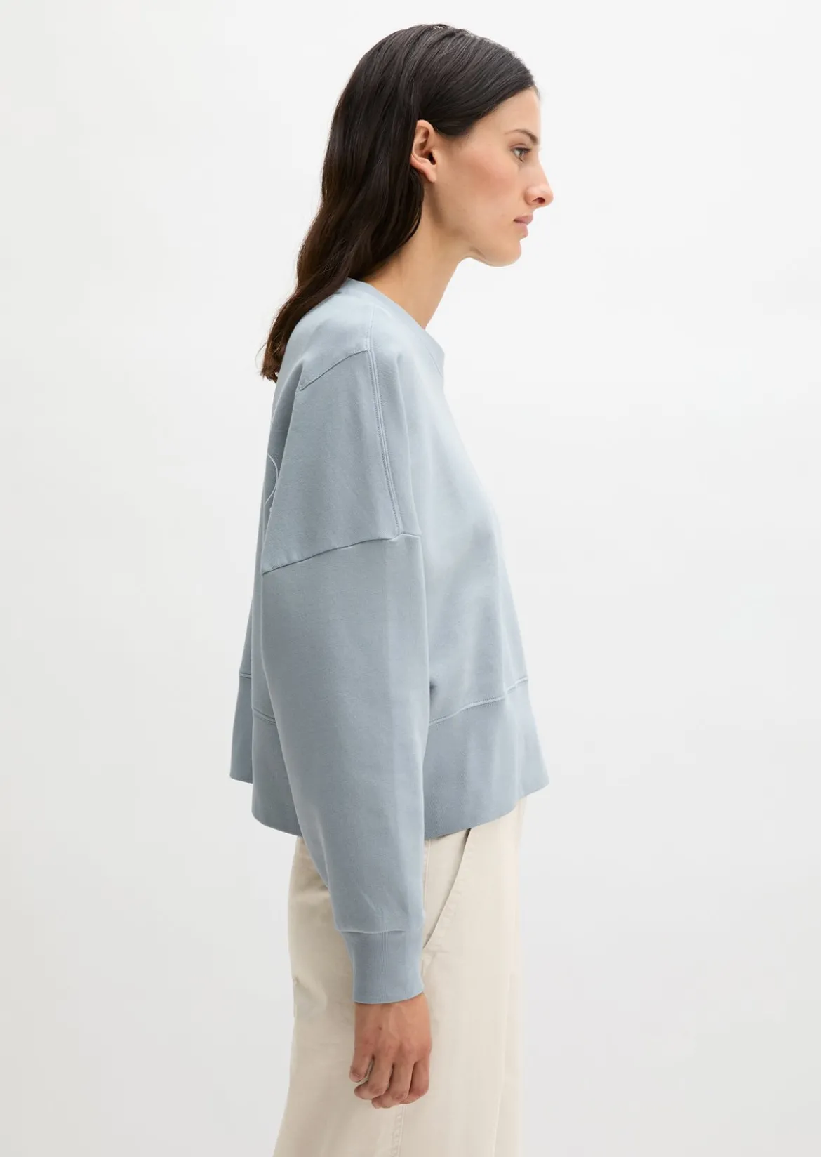 Sweatshirt relaxed mit recycelter Baumwolle