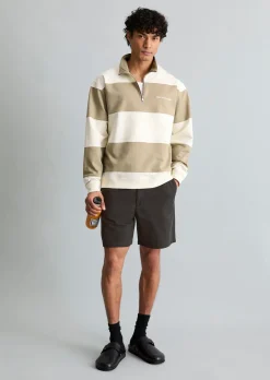 Sweat-Troyer relaxed mit Cut-&-Sew-Blockstreifen