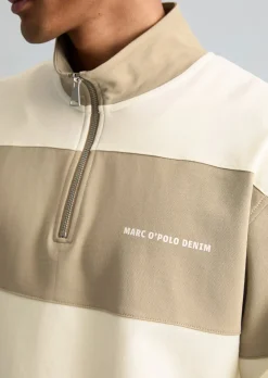 Sweat-Troyer relaxed mit Cut-&-Sew-Blockstreifen
