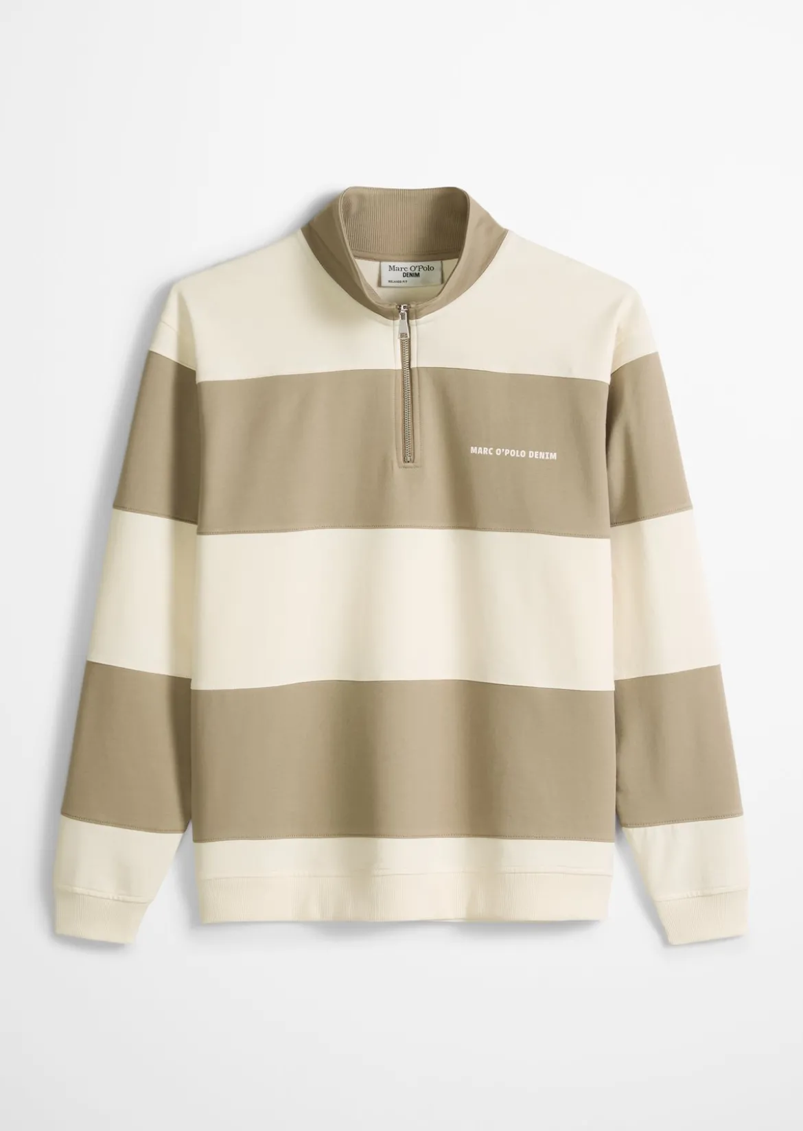 Sweat-Troyer relaxed mit Cut-&-Sew-Blockstreifen