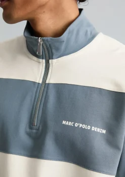 Sweat-Troyer relaxed mit Cut-&-Sew-Blockstreifen