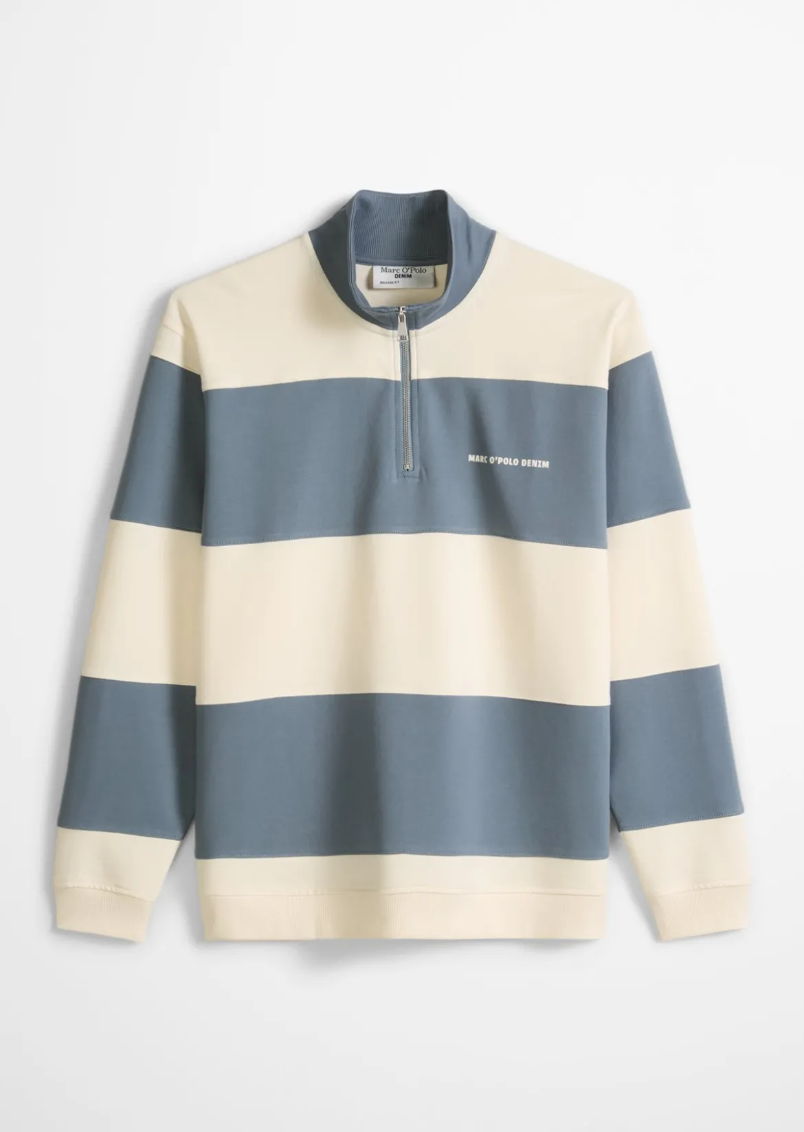 Sweat-Troyer relaxed mit Cut-&-Sew-Blockstreifen