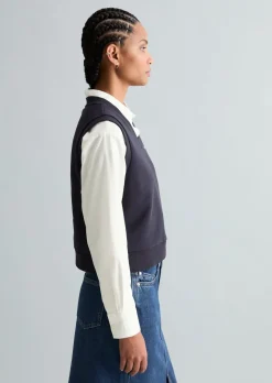 Sweat-V-Neck-Pullunder regular aus Organic Cotton