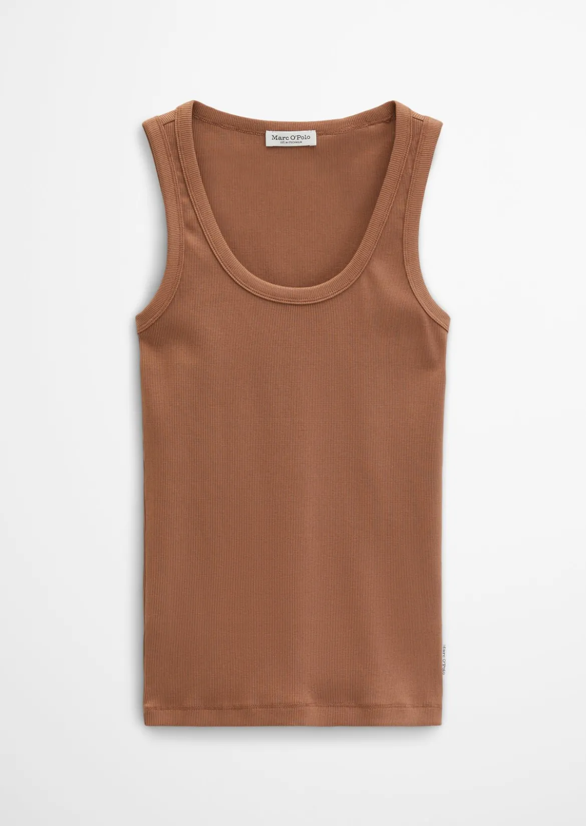 Tanktop regular aus elastischem Rippjersey