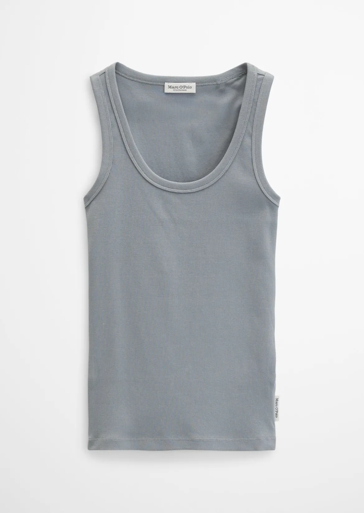 Tanktop regular aus elastischem Rippjersey