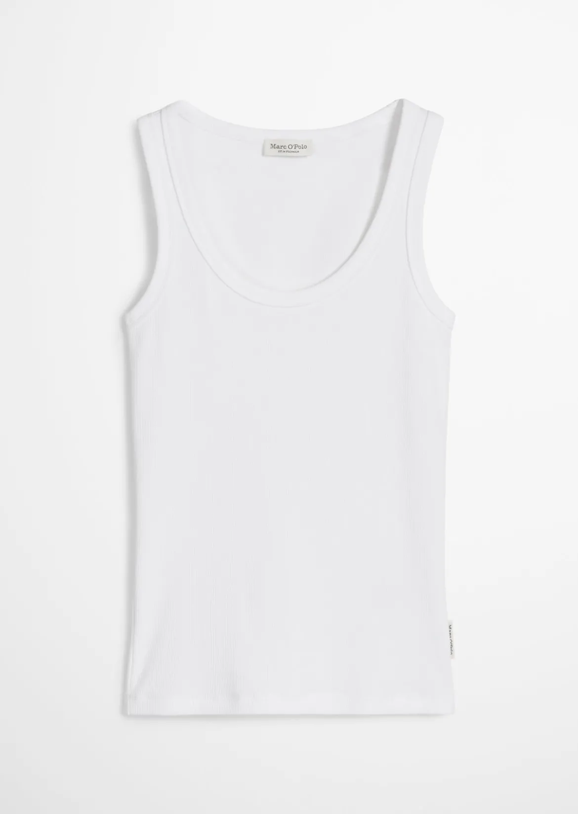 Tanktop regular aus elastischem Rippjersey