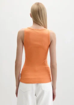 Tanktop regular aus elastischem Rippjersey