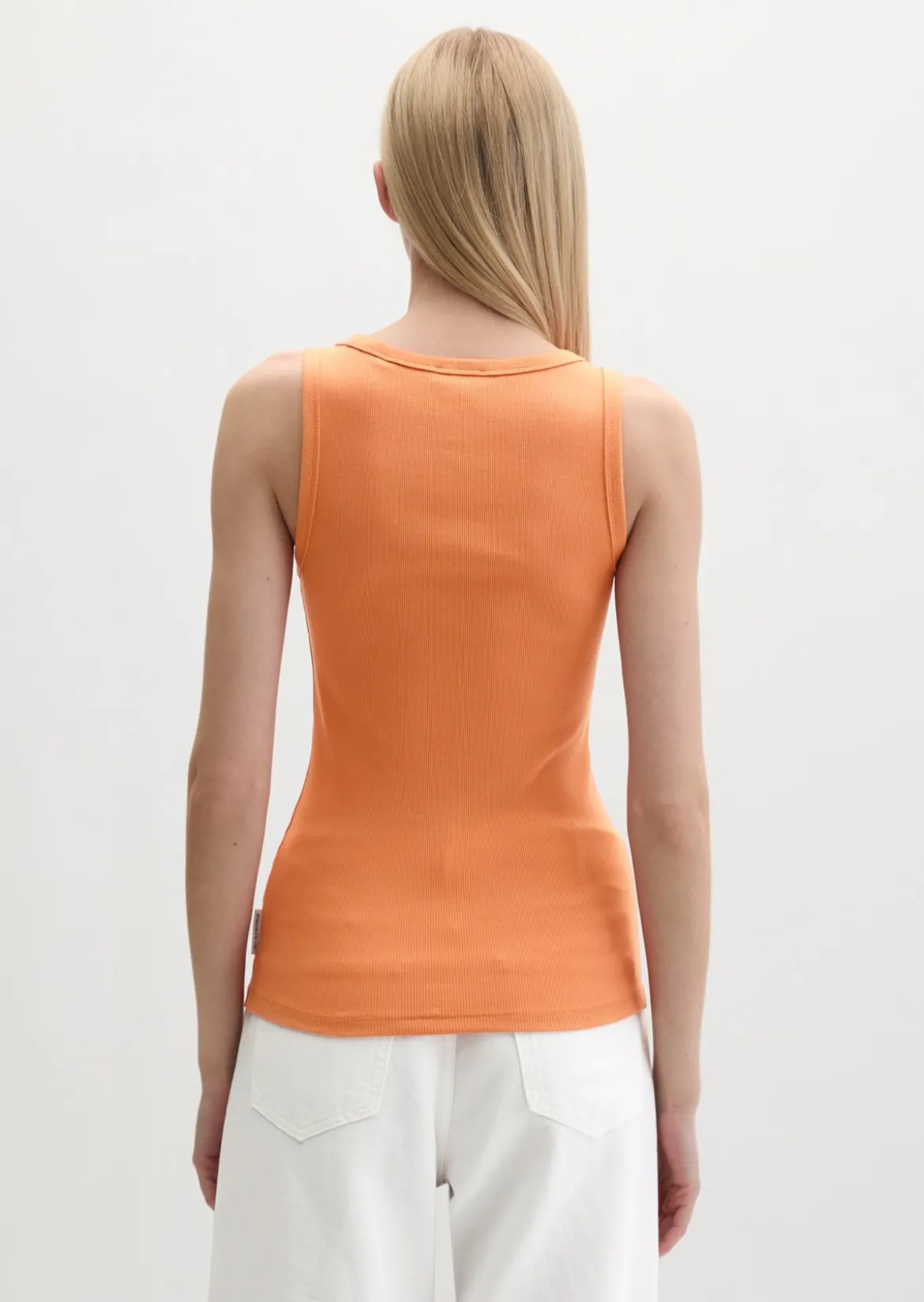 Tanktop regular aus elastischem Rippjersey
