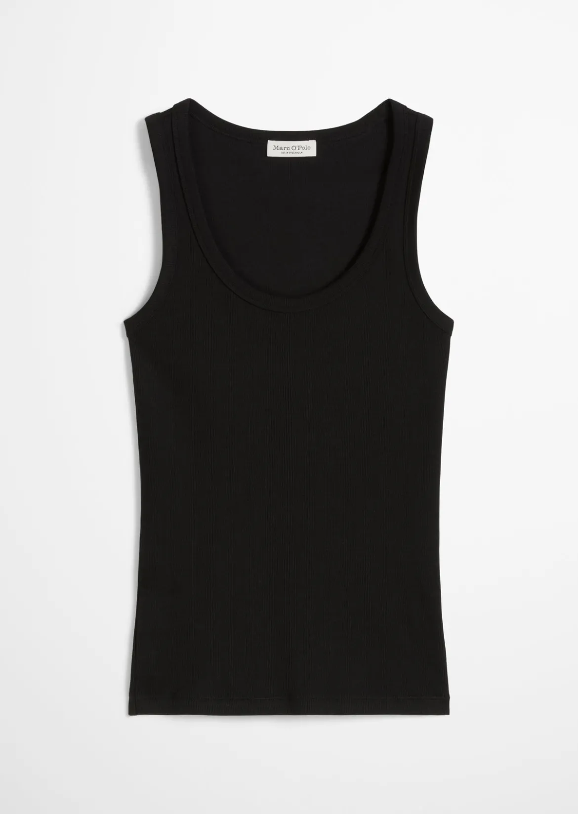 Tanktop regular aus elastischem Rippjersey