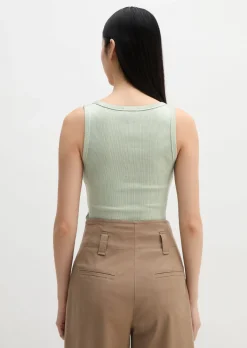 Tanktop slim aus Bio-Baumwoll-Stretch-Jersey