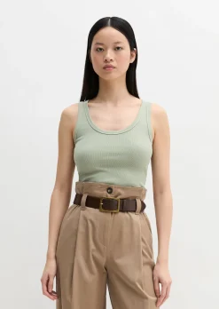Tanktop slim aus Bio-Baumwoll-Stretch-Jersey