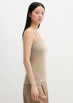Tanktop slim aus Bio-Baumwoll-Stretch-Jersey