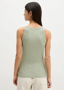 Tanktop slim aus Organic-Cotton-Rib-Jersey