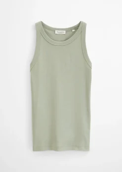 Tanktop slim aus Organic-Cotton-Rib-Jersey