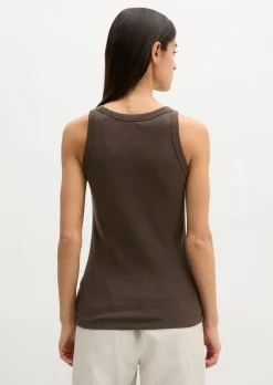 Tanktop slim aus Organic-Cotton-Rib-Jersey