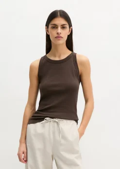 Tanktop slim aus Organic-Cotton-Rib-Jersey