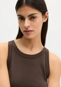 Tanktop slim aus Organic-Cotton-Rib-Jersey