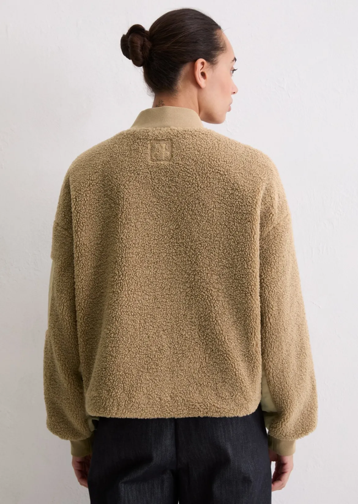 Teddy-Blouson relaxed aus weichem Curly-Plüsch