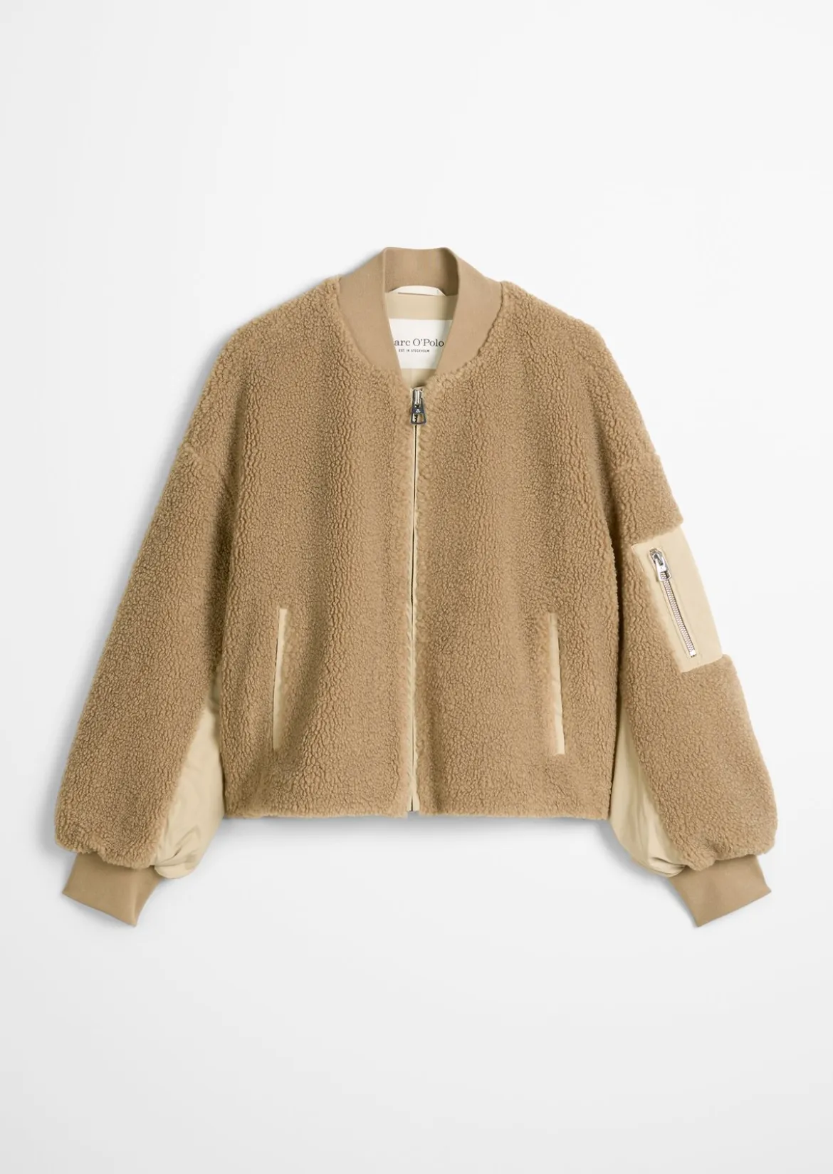 Teddy-Blouson relaxed aus weichem Curly-Plüsch