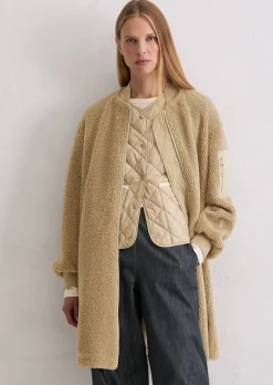 Teddymantel im Blouson-Stil relaxed aus weichem Curly-Plüsch