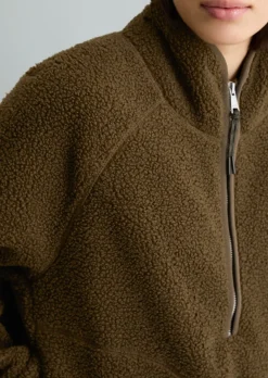 Teddy-Sweatshirt relaxed aus recyceltem Polyester