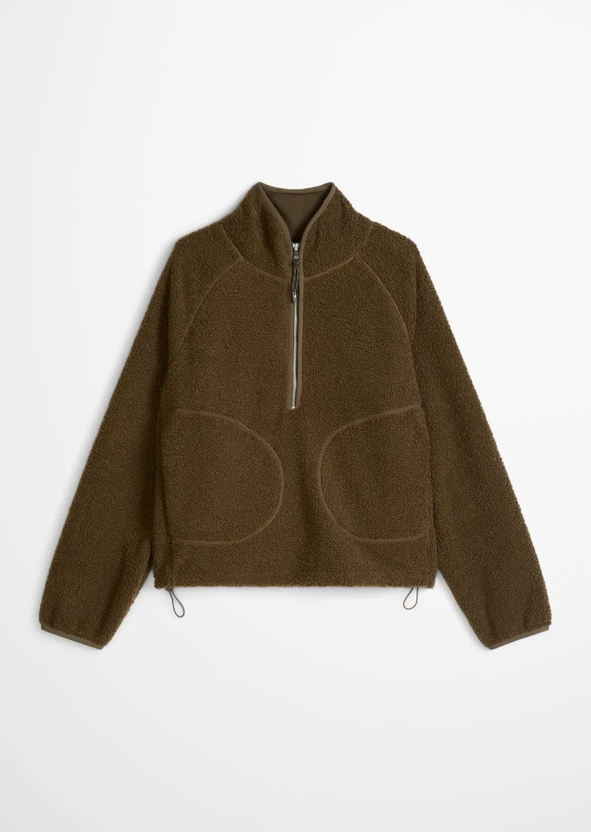 Teddy-Sweatshirt relaxed aus recyceltem Polyester