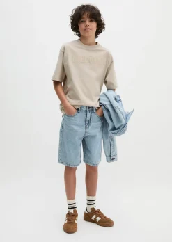 TEENS-BOYS Jeansbermuda aus weichem Bio-Baumwoll-Denim
