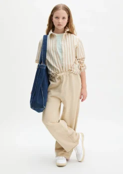 TEENS-GIRLS Hemdbluse aus Leinen und Bio-Baumwolle