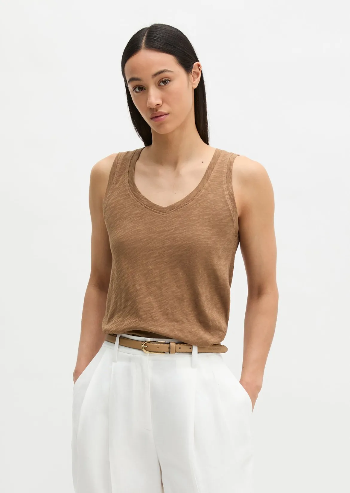 Top regular aus Slub-Jersey