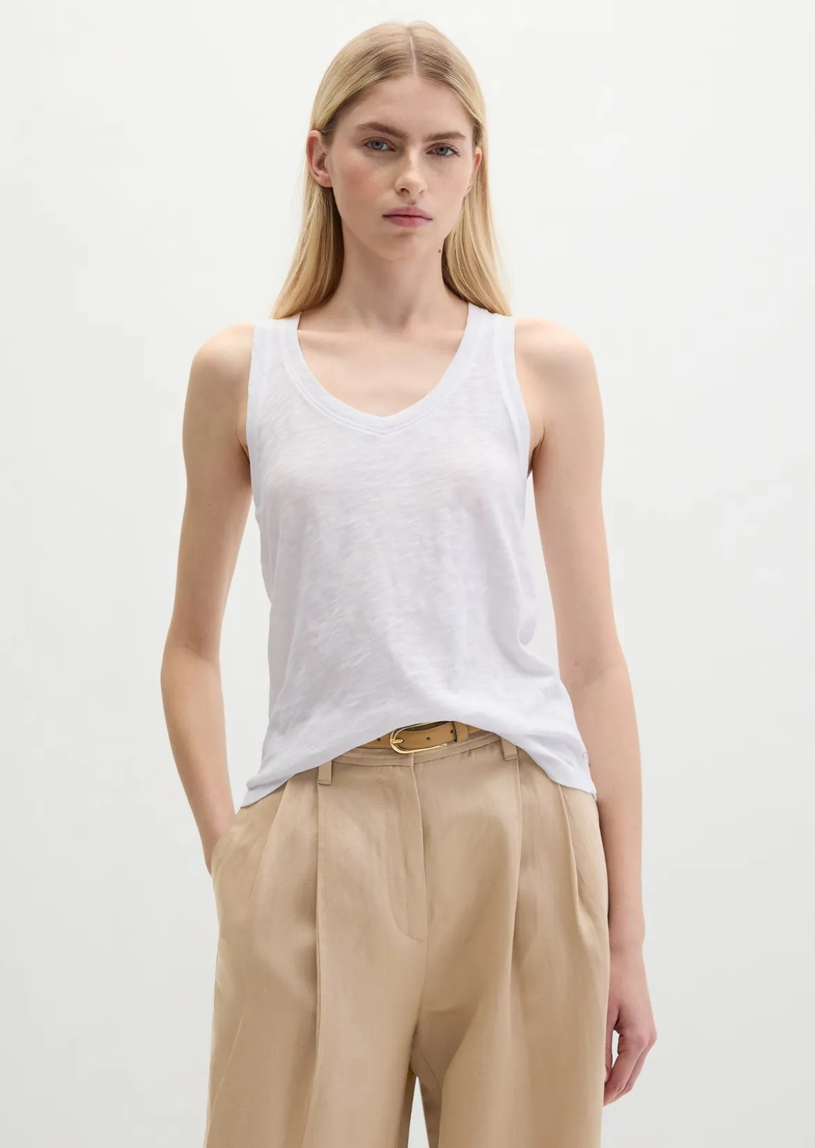 Top regular aus Slub-Jersey