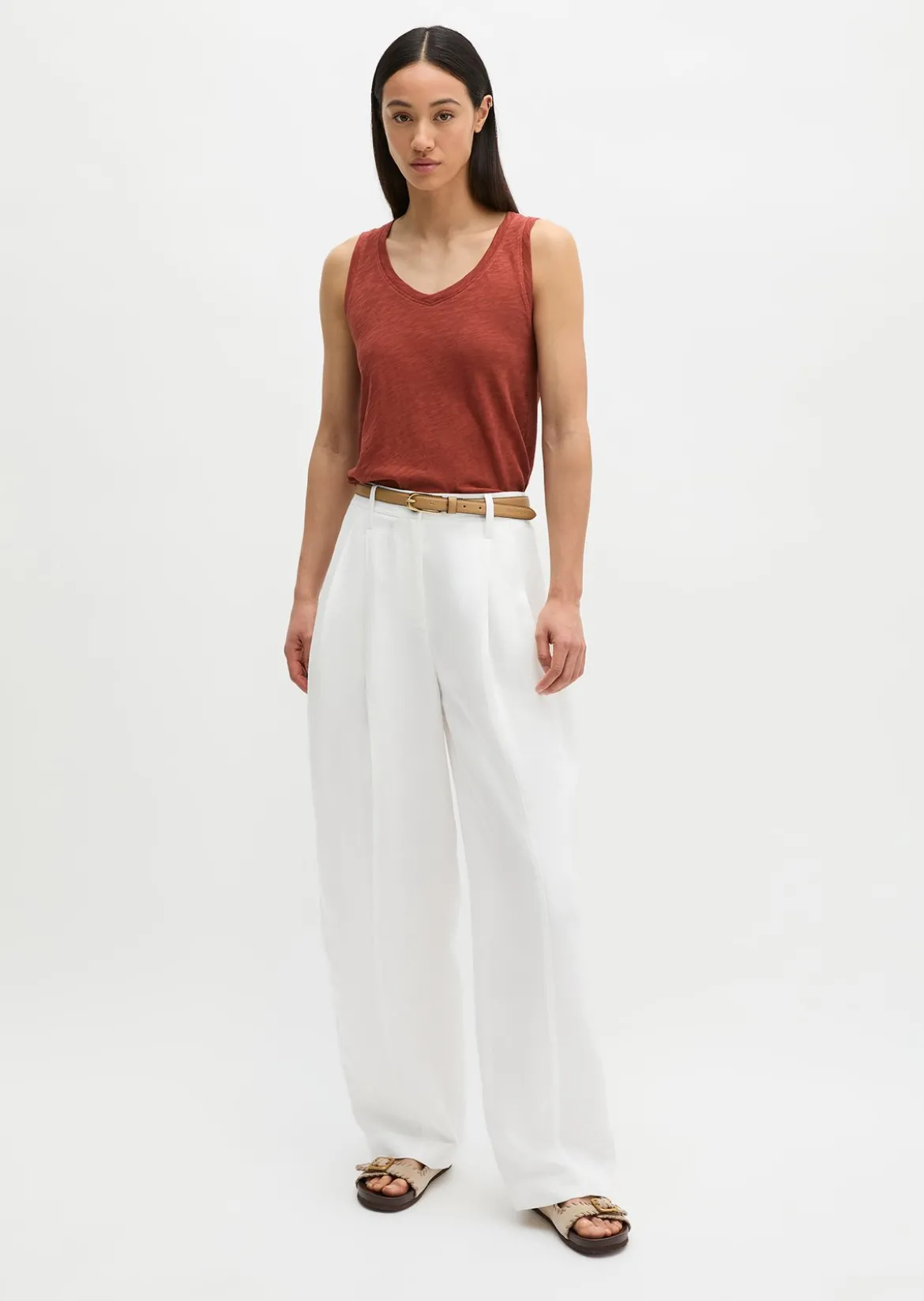 Top regular aus Slub-Jersey