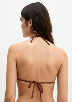Triangle-Bikini-Top mit Beads-Details