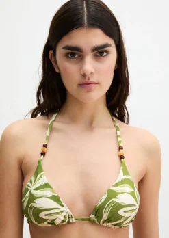 Triangle-Bikini-Top mit Beads-Details