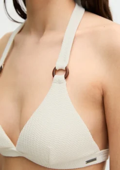 Triangle-Bikini-Top mit feiner Wellenstruktur