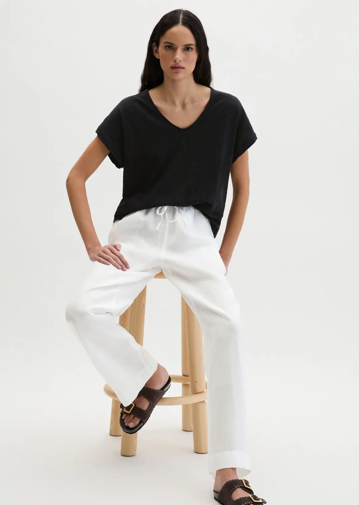 T-Shirt loose aus Slub-Jersey