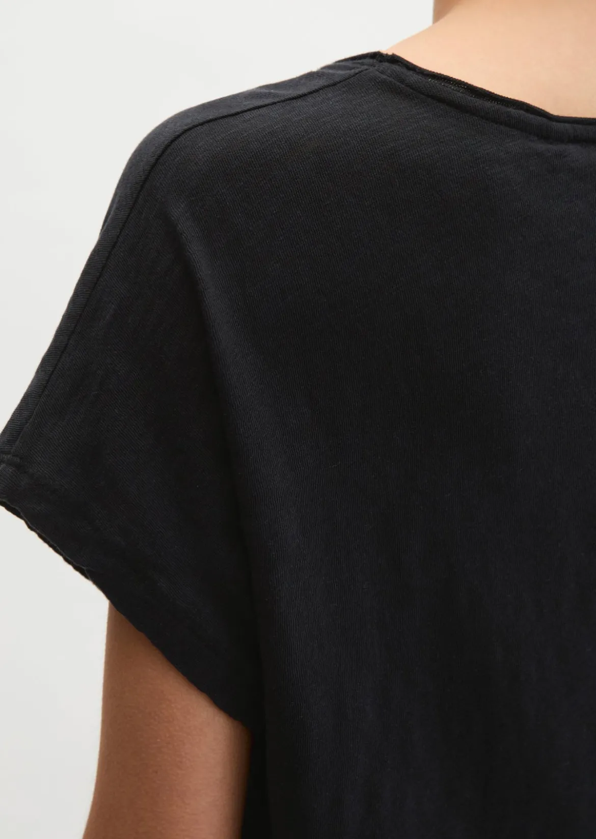 T-Shirt loose aus Slub-Jersey