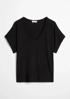 T-Shirt loose aus Slub-Jersey