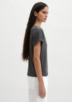 T-Shirt loose aus Slub-Jersey