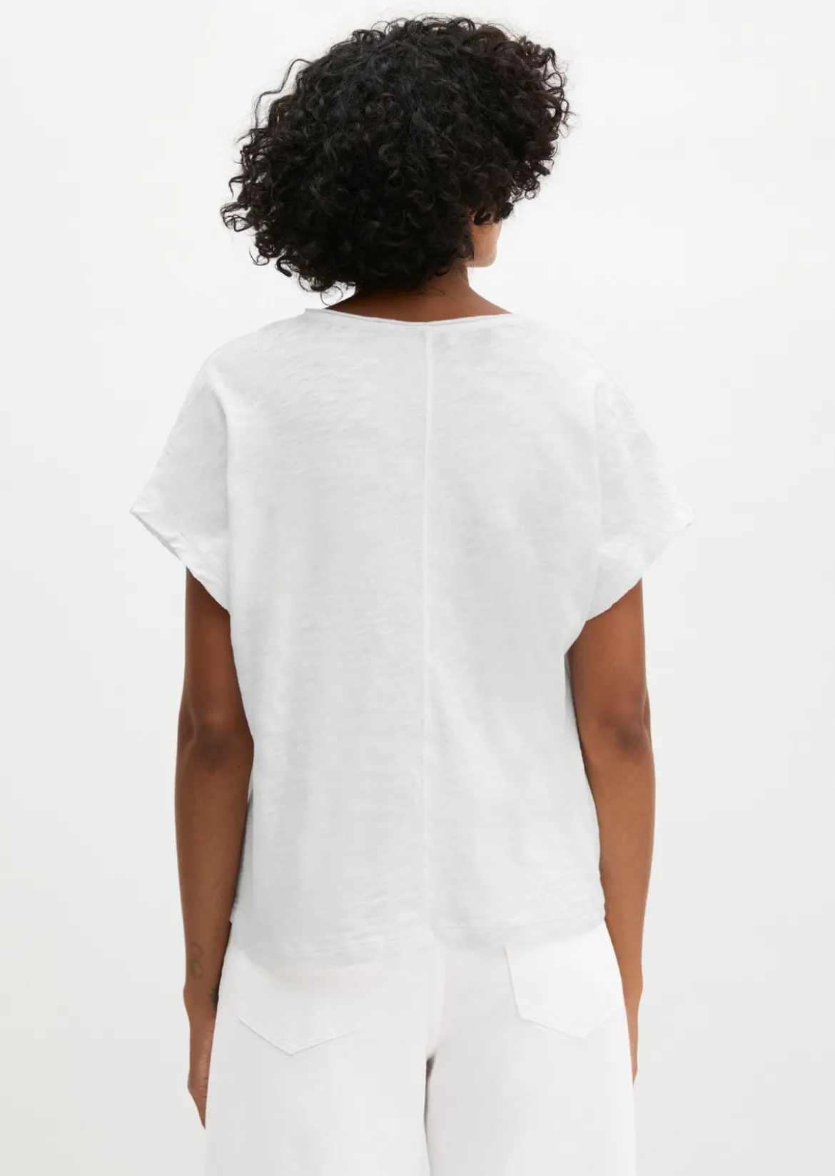 T-Shirt loose aus Slub-Jersey
