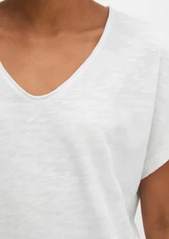 T-Shirt loose aus Slub-Jersey