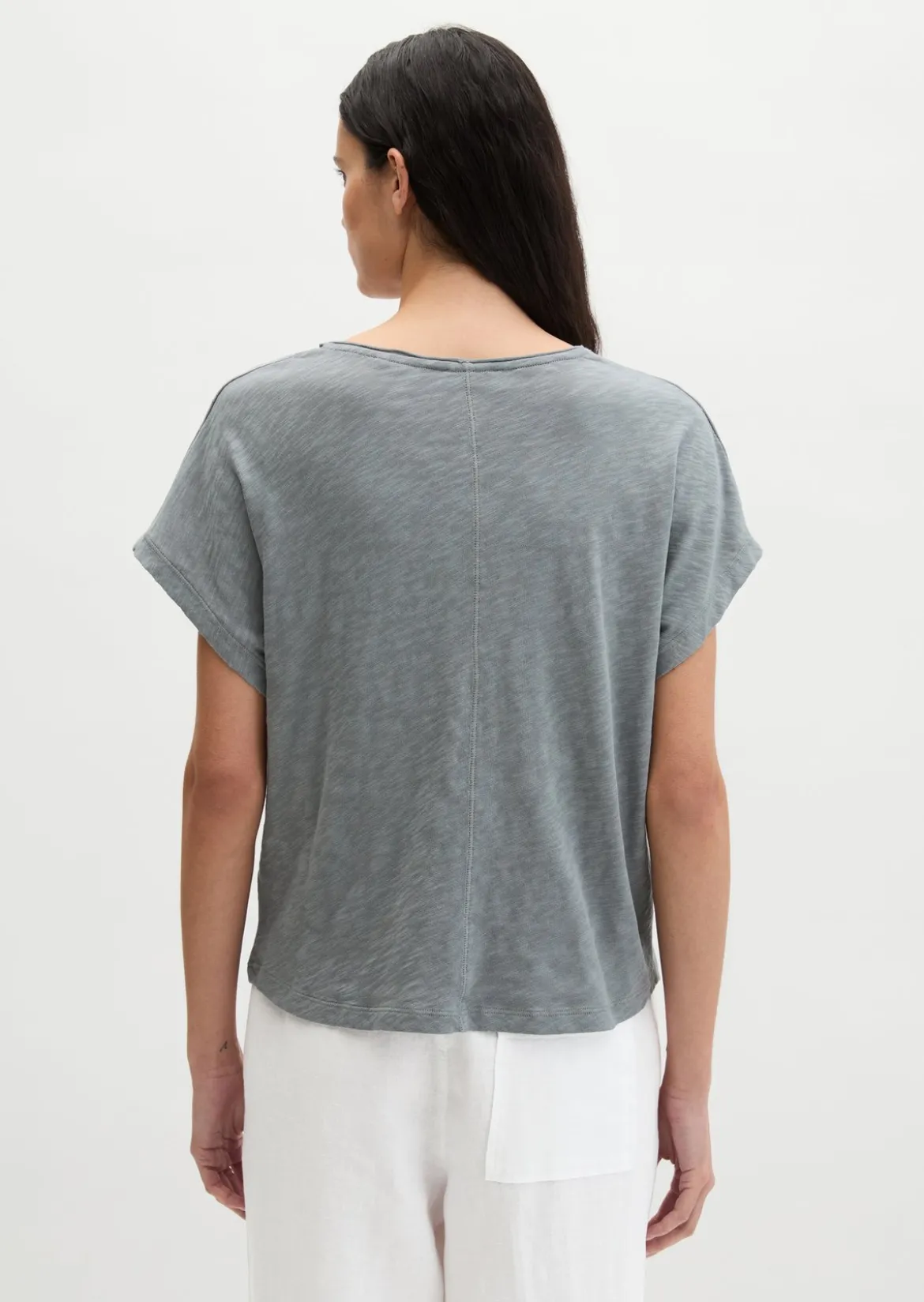 T-Shirt loose aus Slub-Jersey