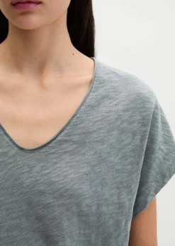 T-Shirt loose aus Slub-Jersey