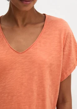 T-Shirt loose aus Slub-Jersey